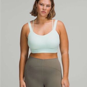 Lululemon Like a Cloud Longline Light Support sz 12, D/DD Cup Sports Bra - Mint